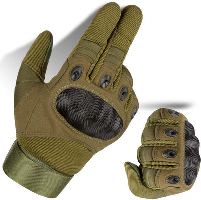 ZARRY Military Green Full Finger Tactical Bike Riding Gloves for Racing, Winter, Rider Driving Gloves(Green)
