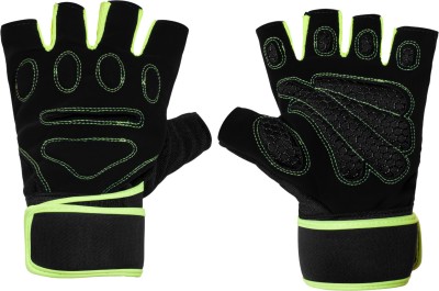 BAD OWL Gym Gloves for Men & Women with Wrist Support Accessories for Training, Exercise Gym & Fitness Gloves(Light Green)