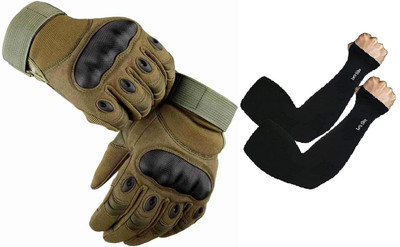 MELZRON Full Finger Bike Riding Tactical Hand Gloves for Bike Riding, Racing & Winter Riding Gloves(Green)