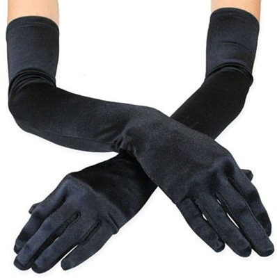 Amalya Full Long Gloves for Bike Riding,Washable,Reusable,and Ideal for Sun Protection Riding Gloves(Black)