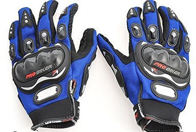 ZARRY Bike Riding Full Finger Gloves Hand Gloves for Motorcycle, Motorbike Driving Gloves(Blue)
