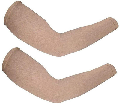 London Paree Elbow Guard Hand Gloves Arm Sleeves Gym Sports Gloves for Sun Burn Driving Gloves(Beige)