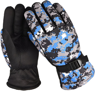 Atipriya POLYESTER WINTER GLOVES- (FREE) BLUE- 1 PAIR Riding Gloves(Blue)