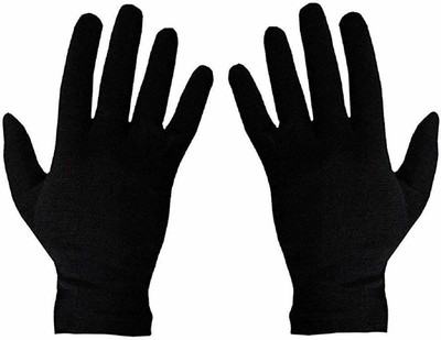 oramsa Summer Cotton Sun Protection Gloves Cotton Hand Gloves for Bike Riding Gloves(Black)