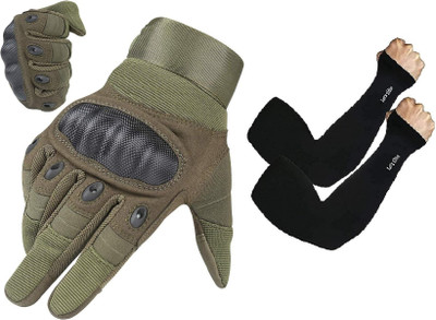 ZARRY Full Finger Bike Riding Winter Gloves_Tactical Green Driving Gloves(Green)
