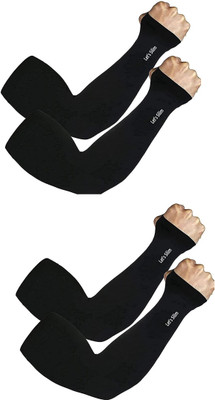 Losto Collections Cotton Arm Sleeve For Men & Women(Free, Black)