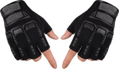 Leosportz Motocross BREATHABLE FABRIC RIDING GLOVES FOR RIDERS,BIKERS Riding Gloves(Black)