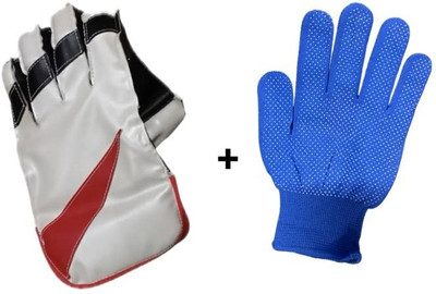 kbb GripMaster Wicket Keeper Gloves + Sweat Resistant Inner Gloves Wicket Keeping Gloves(Multicolor)