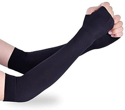 jeniry Full Arm Sleeves & Gloves. UV, Dust & Sun Protective Cycling Gloves(Black)