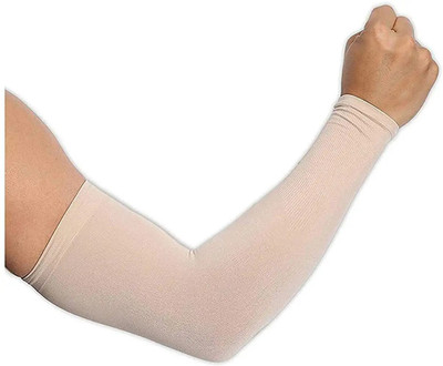 Deewak Sun protection cotton arm sleeve Unisex summer, Winter arm protective SportsG15 Driving Gloves(Beige, Black)