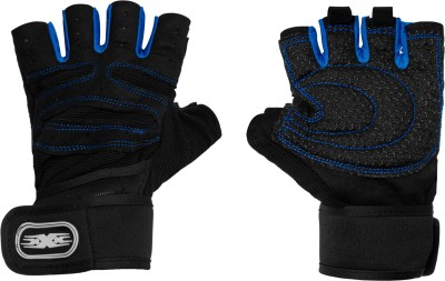 BAD OWL Gym Gloves for Men & Women with Wrist Support Accessories for Training, Exercise Gym & Fitness Gloves(Blue)