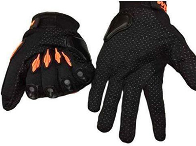 ZARRY Full Finger KTM Riding Gloves Motorcycle Hand Gloves for Men Riding Gloves Driving Gloves(Black)
