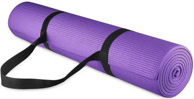 YFMATS YFM 4MM-100% EVA ANTI SKID Light Weight PURPLE YOGA MAT WITH CARRY STRAP Purple 4 mm Yoga Mat