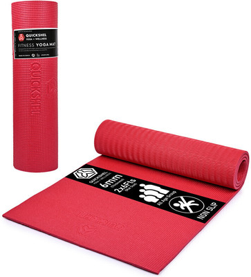 Quick Shel Exercise mat durable quality Red 6 mm Yoga Mat