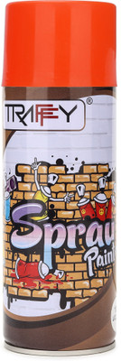 traffy Orange Red Spray Paint 400ml - Glossy Finish Use for Bike, Car, Wood & Metal Orange Red Spray Paint 400 ml(Pack of 1)