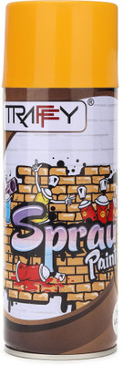 traffy Deep Yellow Spray Paint 400ml - Glossy Finish Use for Bike, Car, Wood & Metal Deep Yellow Spray Paint 400 ml(Pack of 1)