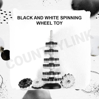 CountryLink Best Spin Stacking Rings Tower Unbreakable Kids Activity & Learning Toy(Black, White)