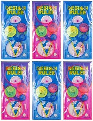 Pvention Birthday Return Gift Item for Kids in Bulk | Creative Designer Stencil Ruler / Scale Drafting Tools Art & Craft Sets School Stationery (Set of 1, Multicolor) Spirograph Stencil