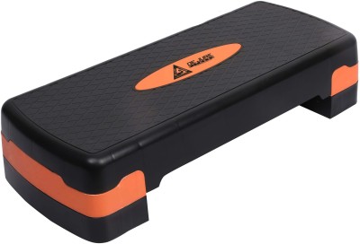 DE JURE FITNESS Polypropylene Adjustable Home Gym Exercise Fitness Aerobic Stepper (Black&Orange) Stepper(Black, Orange)