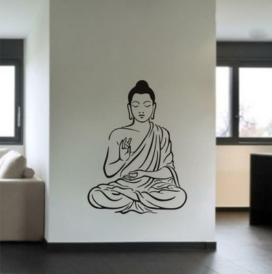 JNM Enterprise 70 cm UNIQUE DECALS Amazing Pose of Sage Lord Buddha With Meditation self adhesive Decals decorative wall sticker (PVC vinyl black Declas ) Size 58 x80 cm Self Adhesive Sticker(Pack of 1) JNM Enterprise 70 cm UNIQUE DECALS Amazing Pose of Sage Lord Buddha With Meditation self adhesive Decals decorative wall sticker (PVC vinyl black Declas ) Size 58 x80 cm Self Adhesive Sticker(Pack of 1)