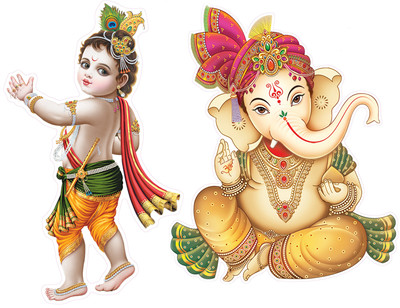 Decor Villa 70 cm DV_Modern Art 50/51 Self Adhesive Sticker(Pack of 2)