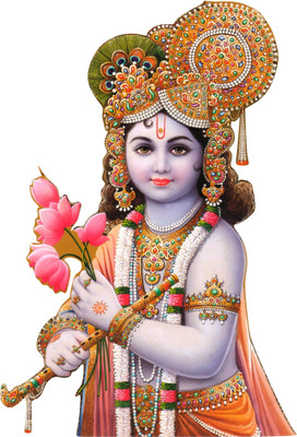 SR ENTERPRISE 48 cm Krishna Self Adhesive Sticker(Pack of 1)