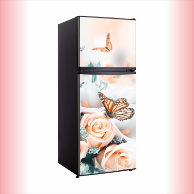K2A Studio 60 cm flower and red flower wallpaper/poster Self Adhesive Sticker(Pack of 1)