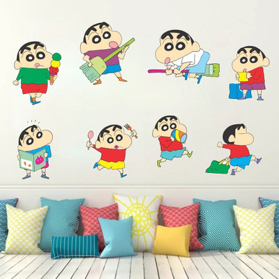 crystalsign 80 cm shinchan Removable Sticker(Pack of 1)