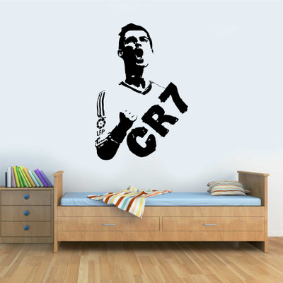 Azan Creation 40.64 cm CR7 Ronaldo Wall Sticker for Bedroom Size - 40X58 CM Self Adhesive Sticker(Pack of 1)