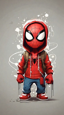 swaroopa 16.5 inch spiderman sticker Self Adhesive Sticker(Pack of 1)