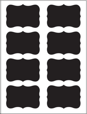 SmartWindow 9 cm Premium Quality Chalkboard - Easily Label Sticker (9 CM x 6 CM, 8 pcs) Self Adhesive Sticker(Pack of 8)