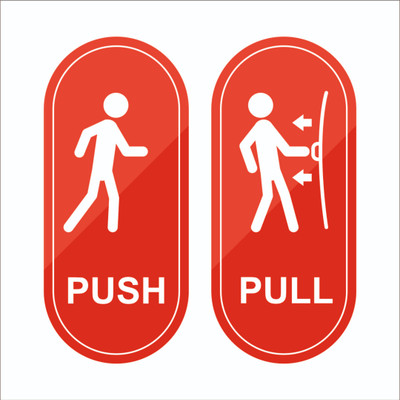 ShipShape 15.24 cm PUSH/PULL Non-Reusable Sticker(Pack of 1)