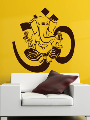 Trends on WALL 61 cm Ganesh Ji_3 Self Adhesive Sticker(Pack of 1)
