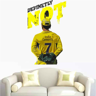 Azan Creation 38 cm MSD dhoni Wall sticker & Mural sticker Size - 38x66cm Self Adhesive Sticker(Pack of 1)