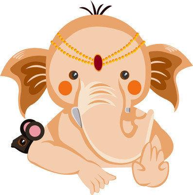 SR ENTERPRISE 48 cm Ganesh chaturthi wishes templates Self Adhesive Sticker(Pack of 1)