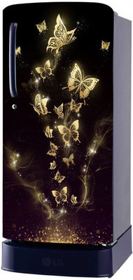 Byte Shop 60 cm Beautiful Colorfull Butterflies Fridge Sticker Multicolor Vinyl 120x60 Self Adhesive Sticker(Pack of 1)