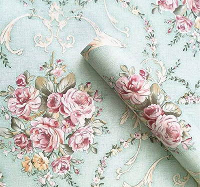 RedBloom Floral & Botanical Multicolor Wallpaper(200 cm x 45 cm)