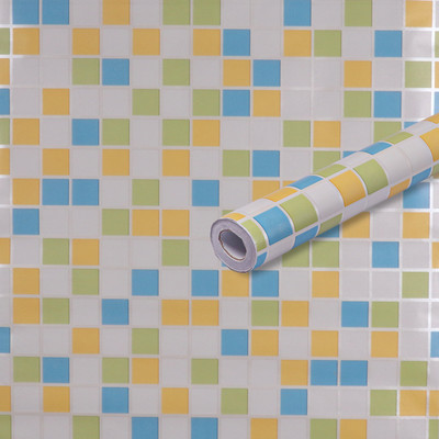 SEIKETSU SURAT Vinyl Abstract Multicolor Wallpaper(L x W: 500 cm x 45 cm)