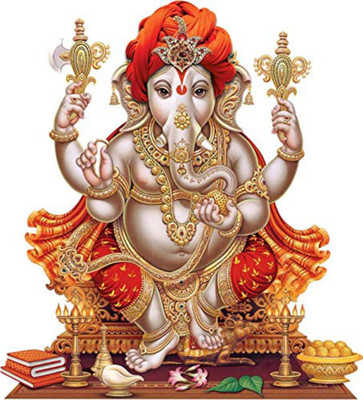 SR ENTERPRISE 3 cm Beautiful Ganesha Self Adhesive Sticker(Pack of 1)