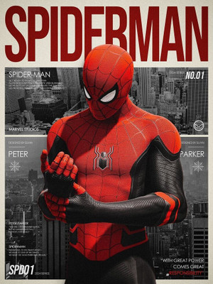 swaroopa 16.5 inch spiderman sticker Self Adhesive Sticker(Pack of 1)