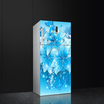 K2A Studio 60 cm Abstract Design Colorful Flower Fridge Sticker Self Adhesive Sticker(Pack of 1)