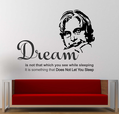 WALLARSH 70 cm Abdul Kalam Quotes Removable Sticker(Pack of 1)