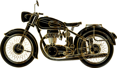 Azan Creation 76.2 cm Royal Enfield Bike Wall Sticker for Bedroom Size - 76X45 CM Self Adhesive Sticker(Pack of 1)