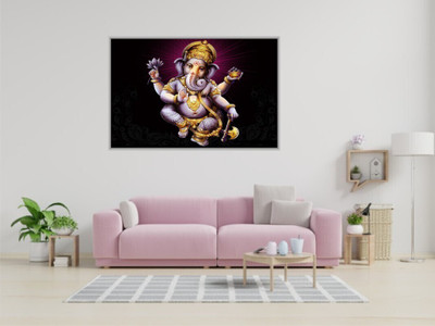 parth decor 75 cm Ganesh ji 3D wall Sticker Self Adhesive Sticker(Pack of 1)