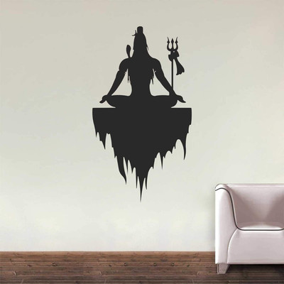 CreativeEdge 70 cm Mahakal Wall Sticker Self Adhesive Sticker(Pack of 1)