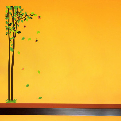 Vijaya enterprises 62 cm Tree And Butterfly Wall Stickers For Home Size Self Adhesive Sticker(Pack of 1)