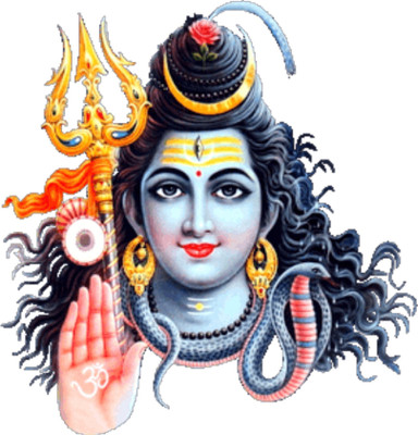 SR ENTERPRISE 48 cm Mahakaal Mahadev Shiva Self Adhesive Sticker(Pack of 1)