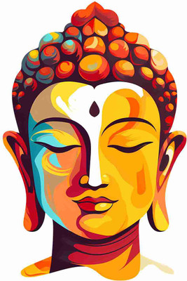 SkyOlla 60 cm Buddha Wall Sticker – Self Adhesive Vinyl Décor for Kids’ Room, Nursery Room Self Adhesive Sticker(Pack of 1)