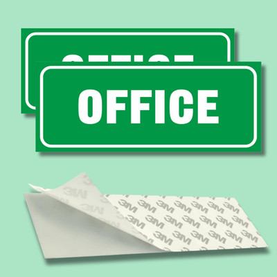 OMAXX INDIA 10 inch Office Sticker | Easy-to-Apply Self-Adhesive Signage for Workplace & Buildings Self Adhesive Sticker(Pack of 2)