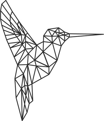 Azan Creation 48.26 cm Bird Abstract Wall Sticker for Bedroom Size - 48X55 CM Self Adhesive Sticker(Pack of 1)